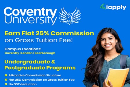 Coventry University - Earn Flat 25% Commission on Gross Tuition Fee!